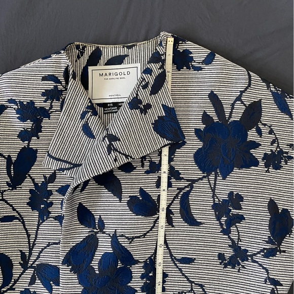 Long Jacquard Jacket | Marigold by Marilyne Baril | Size Sm/Md - Picture 10 of 13